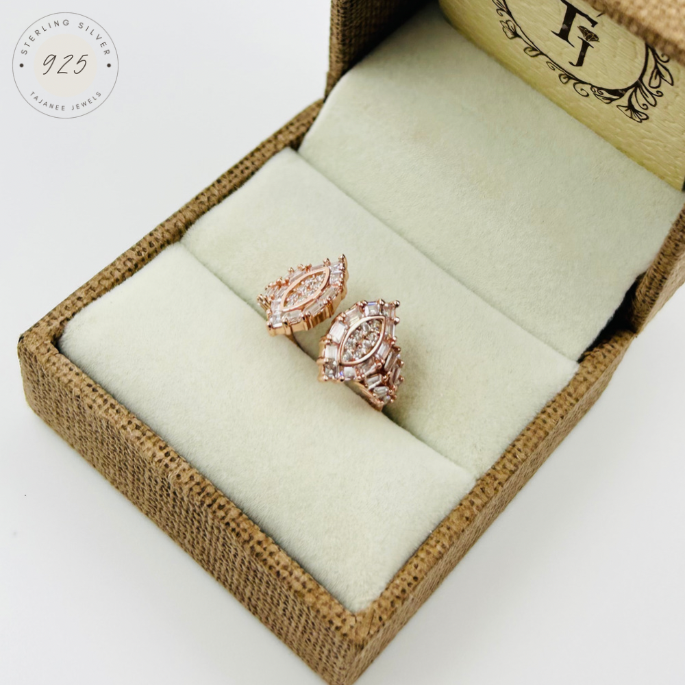 Dual Eye Shaped Adjustable Ring