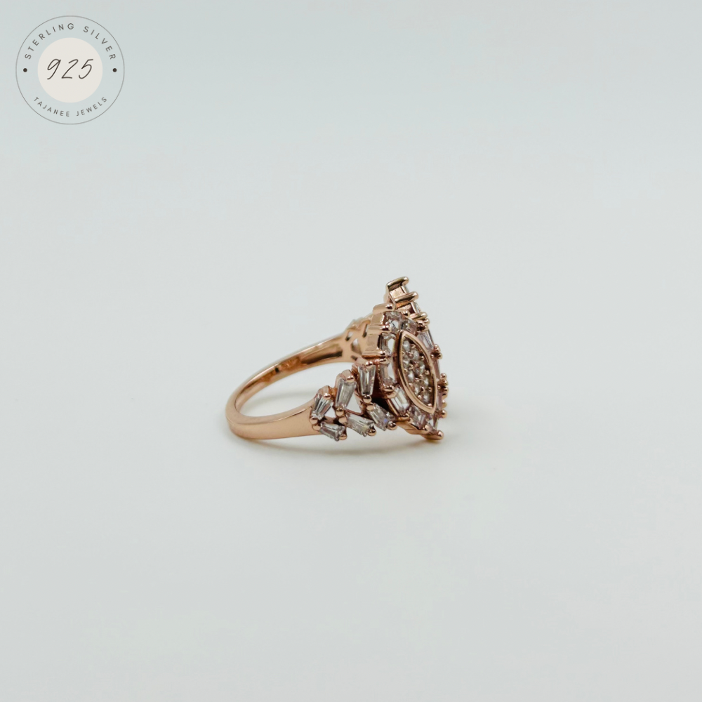 Dual Eye Shaped Adjustable Ring