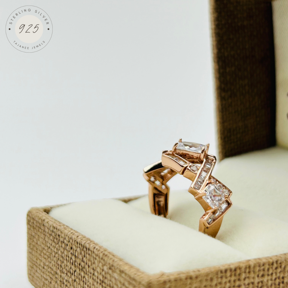 Cubic Cut Adjustable Ring