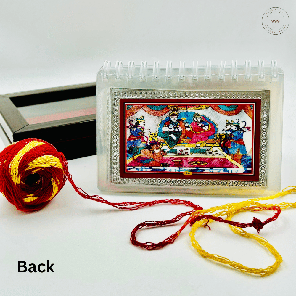 Pure Silver Hanuman Chalisa Ram Naam Ankit with Wooden Box