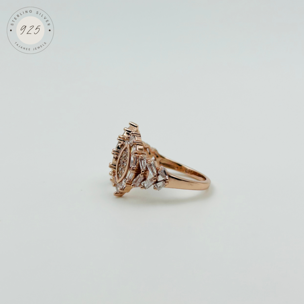 Dual Eye Shaped Adjustable Ring