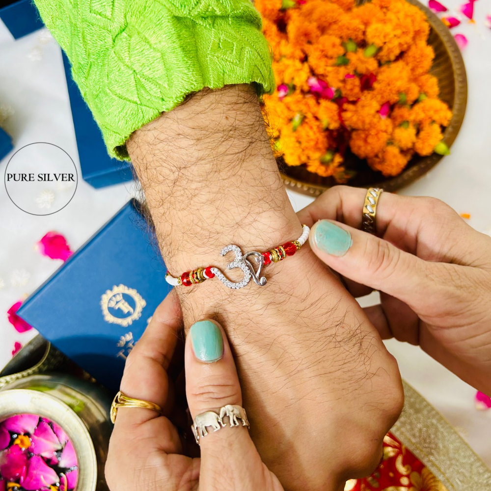 925 Silver OM Rakhi