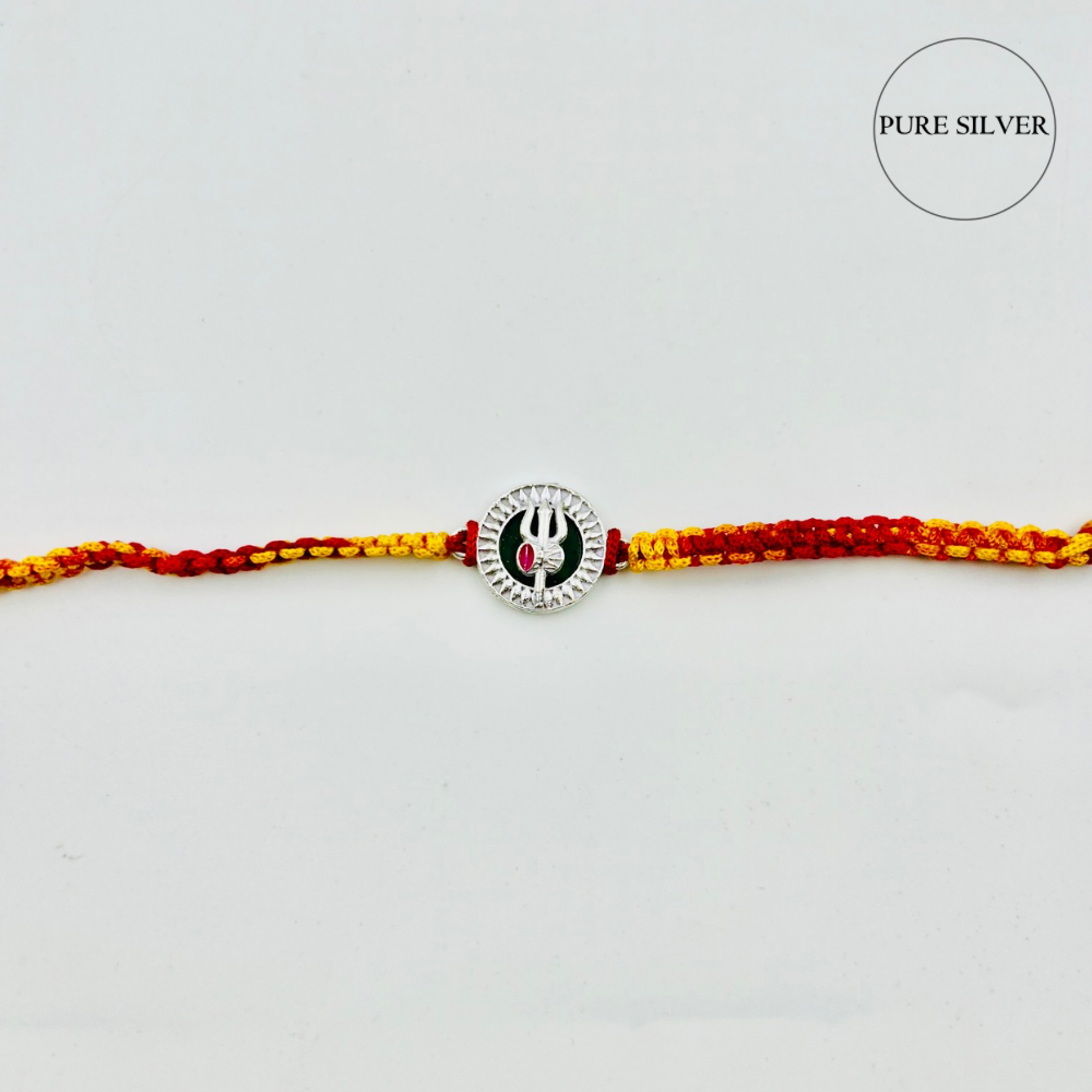 Silver Trishul Rakhi and OM Rakhi 🕉️