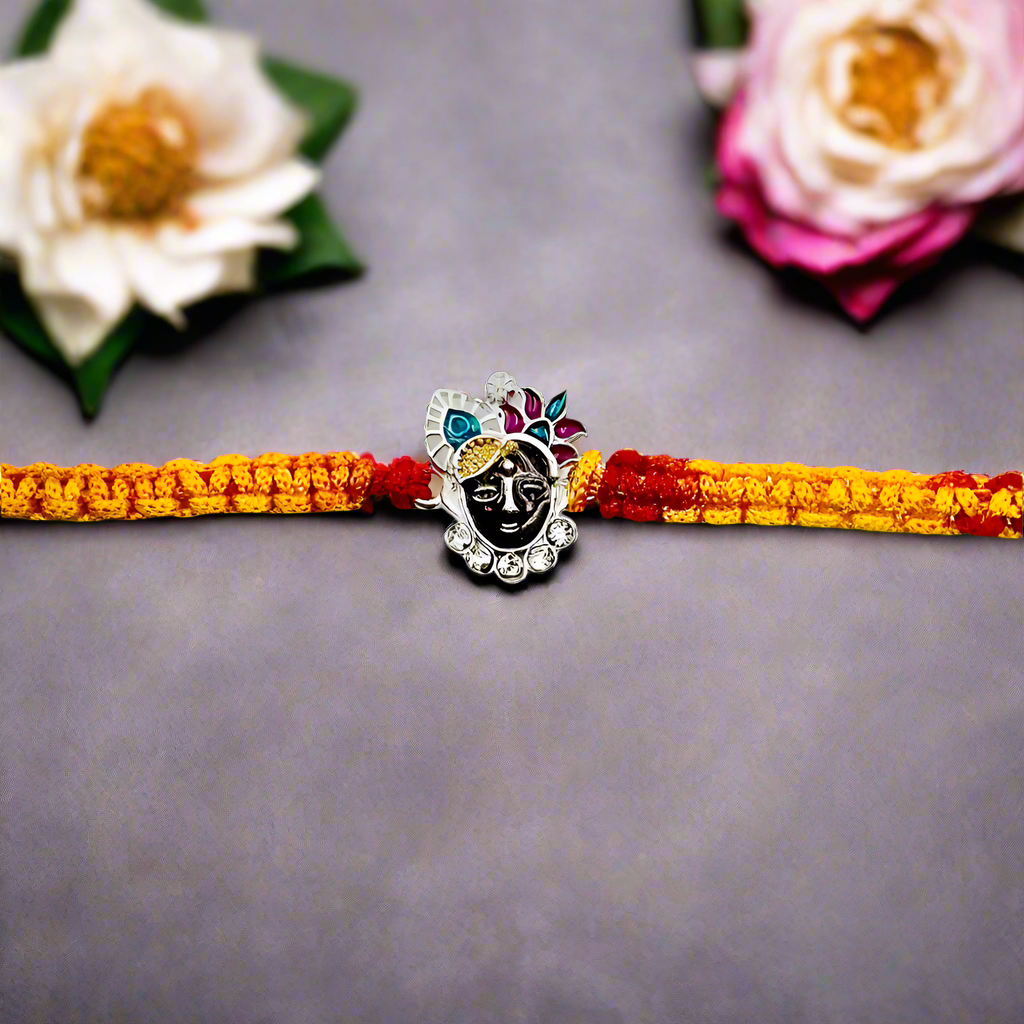 Silver Krishna Rakhi