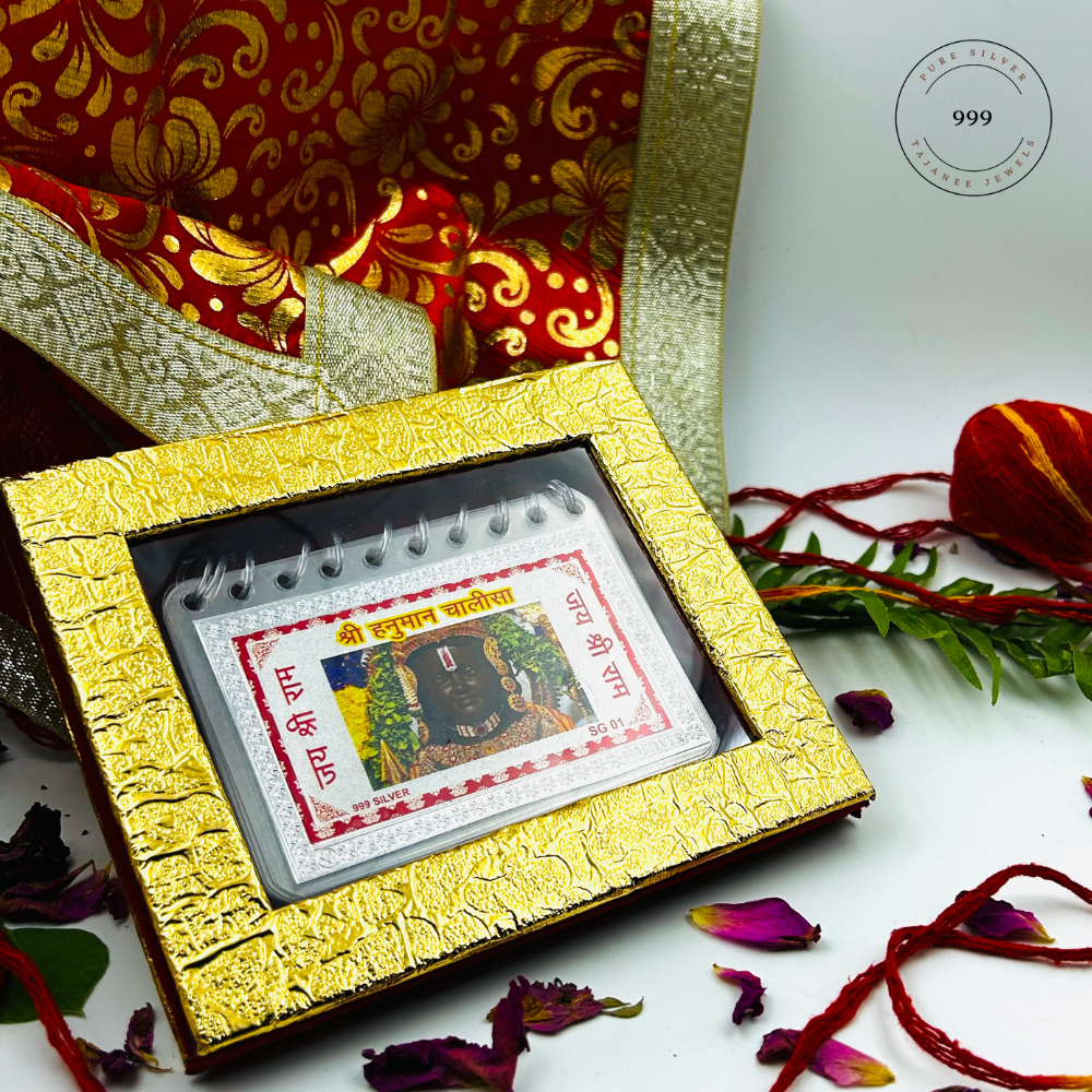 Pure Silver Hanuman Chalisa with Gift Box