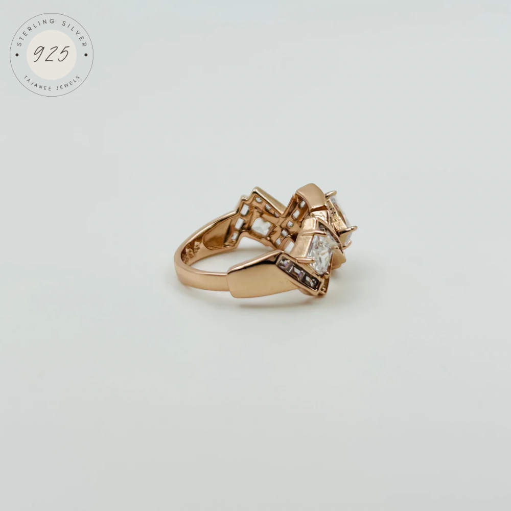 Cubic Cut Adjustable Ring