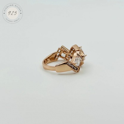Cubic Cut Adjustable Ring