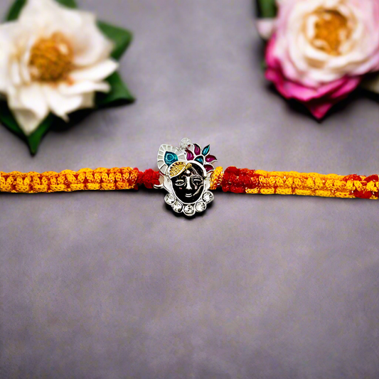 Silver Krishna Rakhi